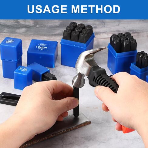 HARFINGTON 9Pcs Metal Number Stamps Set 1/8" (3mm) 40Cr Number Stamping Kit Hand Stamping Punch Tool Set with Blue Case for Jewelry Making Craft Arts Ring Bracelet in Kuwait