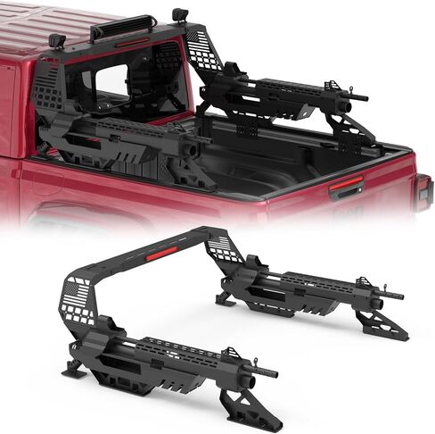 رف مطاردة رياضي من سلسلة M2 من Machine Gun حصريًا لشاحنات جيب جلاديتور 2020-2026، متوافق مع غطاء تونيو قابل للسحب، بدون تركيب حفر in Kuwait