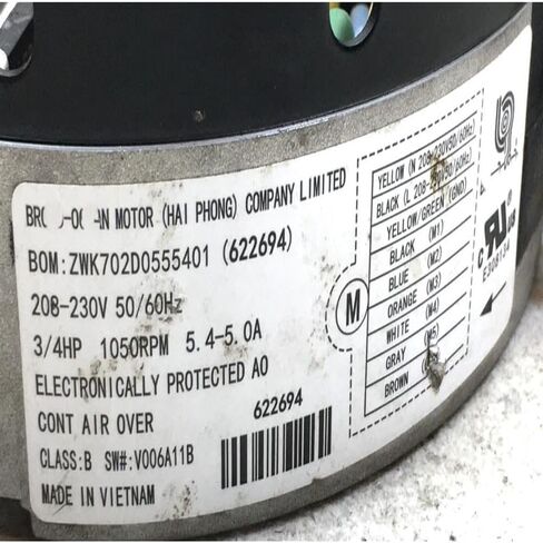 استبدال لوحدة ZWK702D0555401 ECM ذات المحيط العريض فقط XL0370-0 3/4HP 230V مستعملة #W361 # مستعملة # تم اختبارها in Kuwait