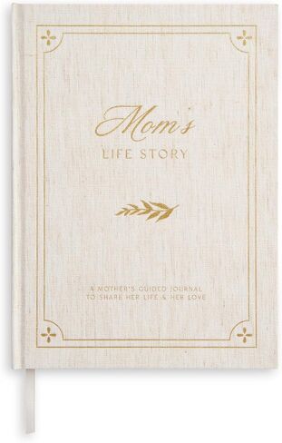 &And Per Se Mom Life Story Journal – Guided Journal for Mom with 250+ Prompts, Women’s Day Gift Idea, Mother’s Day Birthday Christmas Gift, Linen Hardcover Keepsake Book – 7.5'' x 10'' (Beige) in Kuwait