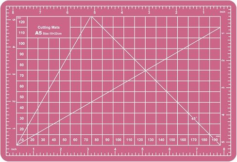 Sewing Cutting Mat 8in x 6in,Small Self Healing Cutting Board A5 Rotary Cutting Mat for Crafts Pink Double Sided Thickened PVC Craft Cutting Board for Quilting Hobby Fabric Precision in Kuwait