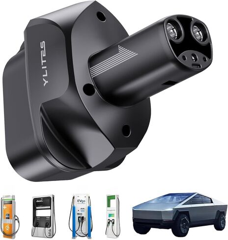 محول شاحن J1772 إلى Tesla، محول EV سريع بحد أقصى 80 أمبير 250 فولت لطراز Tesla 3/Y/X/S وCybertruck، توصيل وإزالة أكثر سلاسة، مقاومة معززة للحرارة للمنزل ومحطات الشحن J1772 العامة in Kuwait