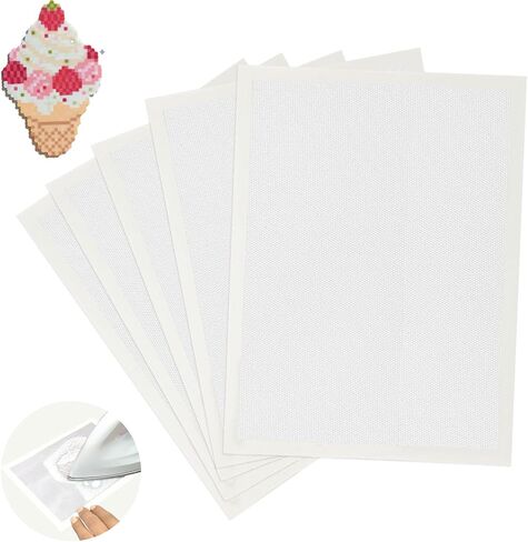 6 Pcs Fuse Beads Glitter Fabric Ironing Paper, 11.81x7.87 Chunky Sparkle Iron Paper with PU Leather, Fits 2.6mm & 5mm Beads, DIY Craft Accessories in Kuwait