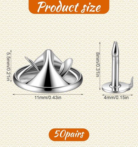 50 Pairs Tie Tack Pins, Replacement Pin Backs Clasp, Secure Locking & Anti-Down Pin Holders for Badges, Lapel Pins, Brooches in Kuwait