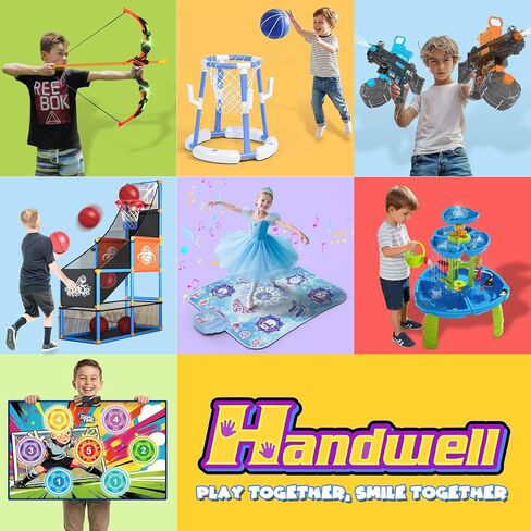 Arcade Basketball Game Set Boy Toys: Indoor Basketball Hoop with 4 Balls Outdoor Sports Toy for Kids 3-12 Years Old Adjustable Height with Air Pump Kid Party Games Birthday Gifts for Boys Girls Teens in Kuwait