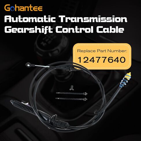 كابل Gohantee Gear Shifter 12477640 كابل التحكم في ناقل الحركة الأوتوماتيكي متوافق مع شيفروليه سيلفرادو 1500 2500 3500 GMC Sierra 1500 2500 3500 Classic 1999-2007 (قطعتان) in Kuwait