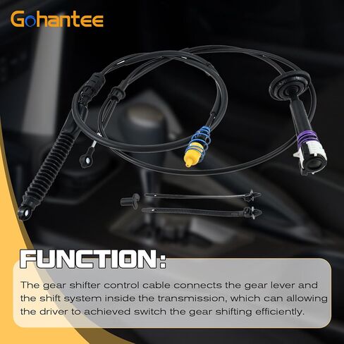 كابل Gohantee Gear Shifter 12477640 كابل التحكم في ناقل الحركة الأوتوماتيكي متوافق مع شيفروليه سيلفرادو 1500 2500 3500 GMC Sierra 1500 2500 3500 Classic 1999-2007 (قطعتان) in Kuwait
