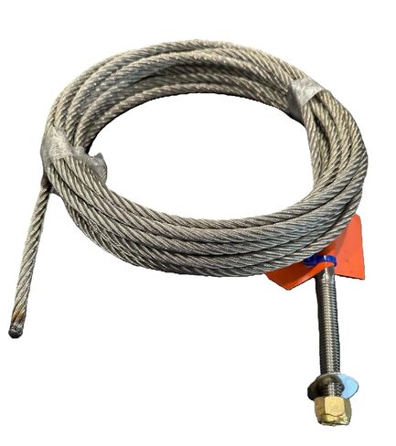 جزء كابل Shore Master Winch رقم 1007681 (للاستخدام مع مصاعد DVS عمودية بسعة 3000 إلى 6000 رطل مع عرض داخلي 10 بوصات) 5/16 بوصة × 24.5 بوصة من الفولاذ المقاوم للصدأ in Kuwait