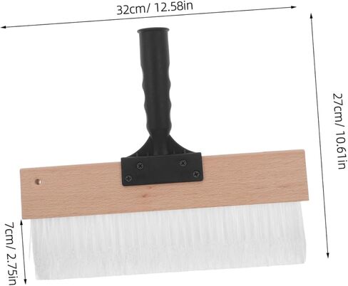 SOLUSTRE Texture Paint Brush with Angled Linen Effect Bristles, 32cm Wide Art Paint Tool for Wall Decoration, Drywall Texture and Craft Painting Supplies in Kuwait
