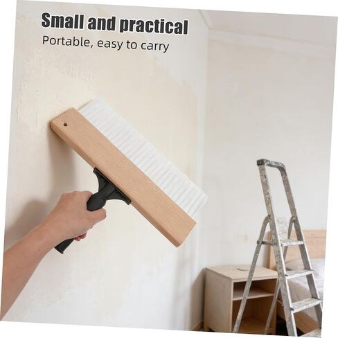 SOLUSTRE Texture Paint Brush with Angled Linen Effect Bristles, 32cm Wide Art Paint Tool for Wall Decoration, Drywall Texture and Craft Painting Supplies in Kuwait