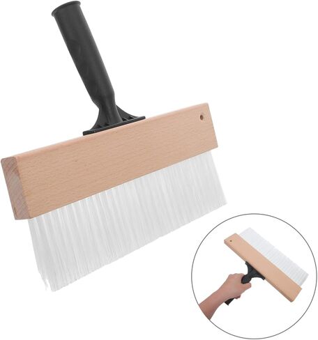SOLUSTRE Texture Paint Brush with Angled Linen Effect Bristles, 32cm Wide Art Paint Tool for Wall Decoration, Drywall Texture and Craft Painting Supplies in Kuwait