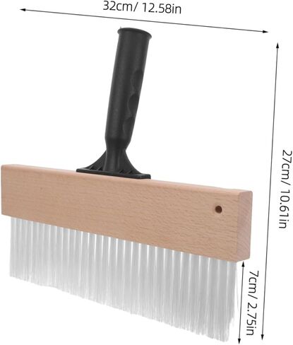 SOLUSTRE Texture Paint Brush with Angled Linen Effect Bristles, 32cm Wide Art Paint Tool for Wall Decoration, Drywall Texture and Craft Painting Supplies in Kuwait