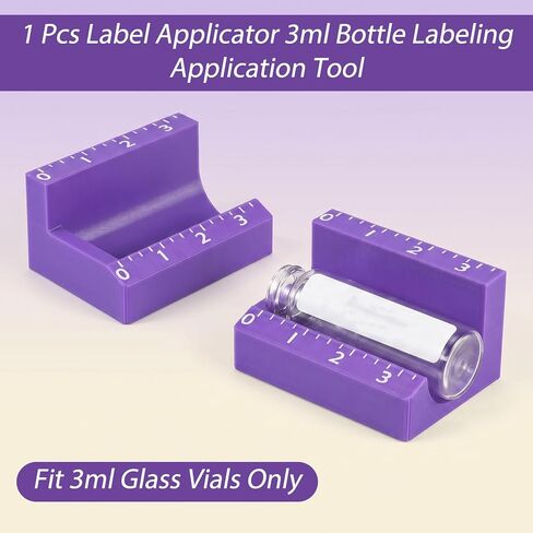 YUXIANLB Peptide Vial Label Applicator for 3ml Bottle, Time-Saving Handheld Alignment Labeling Sticker Applicator Tool for Home Lab Clinic Organizing Small Jars Essential Oils Container Bottles in Kuwait