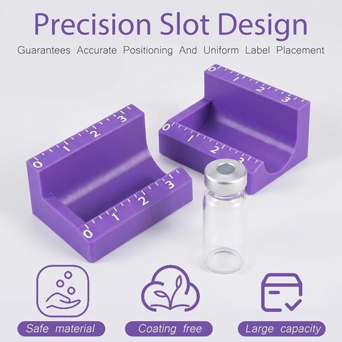 YUXIANLB Peptide Vial Label Applicator for 3ml Bottle, Time-Saving Handheld Alignment Labeling Sticker Applicator Tool for Home Lab Clinic Organizing Small Jars Essential Oils Container Bottles in Kuwait