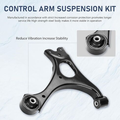 12pcs Front Lower Control Arm Suspension Kit Fit for Honda Civic Non Si 1.8L 2006-2011 w/Ball Joint Sway Bar Tie Rod End K620382 K620383 in Kuwait