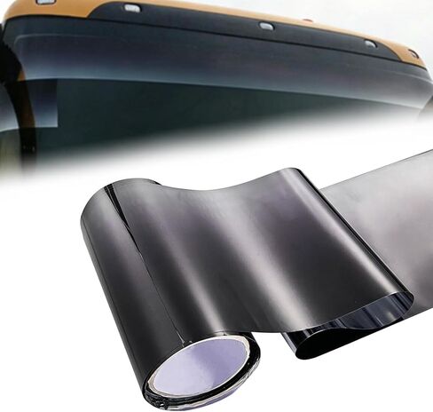 Car Windshield Tint Strip, 7.87" x 59" Window Sun Visor Strip Tint Film, Anti-Glare Car Windshield Banner Sticker, Gradient Black Sunproof One Way Privacy Film (Black #D) in Kuwait