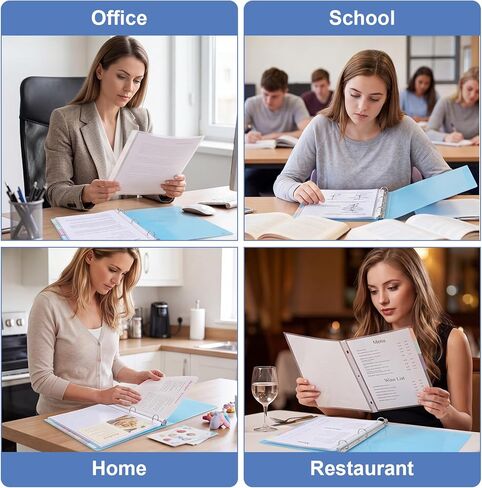 Prudiut 10 Set of 80-Pcs Clear Sheet Protectors for 3 Ring Binder, 8.5 x 11 Inch Plastic Binder Sleeves with 8 Tab Dividers and Colored Index Labels - Waterproof Page Protectors for Office, School in Kuwait