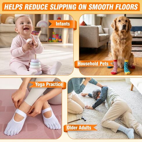 Sock Stop Anti Slip Adhesive 100ml 2 Pack, Water Based Odorless Clear Sock Glue with Precision Tip, Quick Dry Washable Non Slip Grip Coating for Socks, Rugs, Bath Mats, Blankets and Household Fabrics in Kuwait