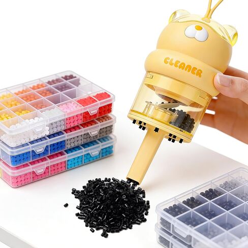 Yellow Fuse Bead Sweeper High Efficient Suction Tool for Picking and Cleanup, Suitable for Melty Beads, Clay Bead, Diamond Crafting in Kuwait