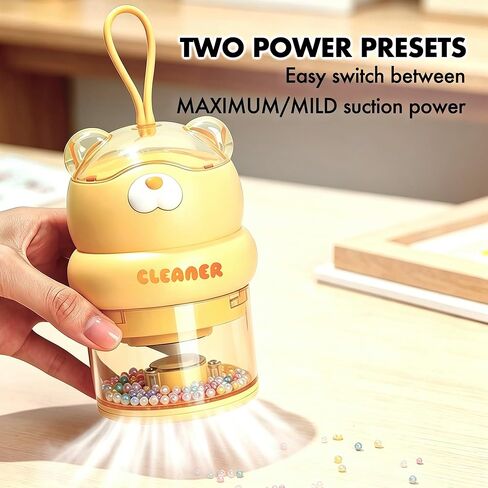 Yellow Fuse Bead Sweeper High Efficient Suction Tool for Picking and Cleanup, Suitable for Melty Beads, Clay Bead, Diamond Crafting in Kuwait