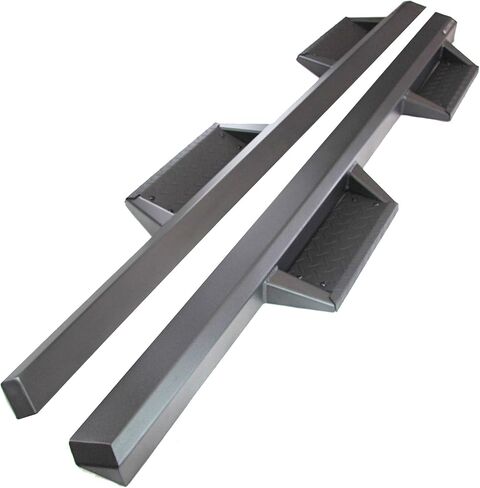 Black Horse Impact Heavy Duty Drop Side Steps Black Compatible with 2022-2024 Toyota Tundra Crew Max-IM-TOTU22 in Kuwait