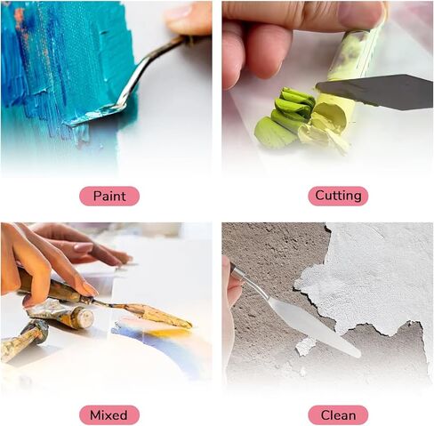 11 Pcs Palette Knife Painting Spatula Color Mixing Set for Oil Acrylic Art Painting Canvas Smearing Cake Decorating Supplies, Stainless Steel in Kuwait