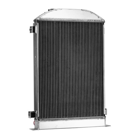 4 Row Aluminum Radiator Shroud Fan Compatible with 1933-35 Ford Model A Base 2.2L Chevy V8 in Kuwait