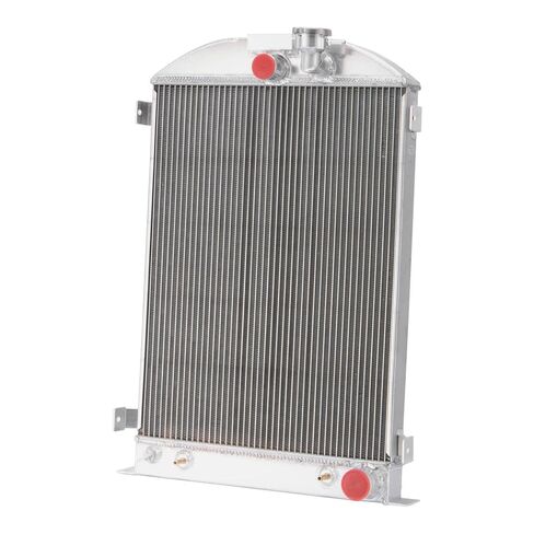 4 Row Aluminum Radiator Shroud Fan Compatible with 1933-35 Ford Model A Base 2.2L Chevy V8 in Kuwait