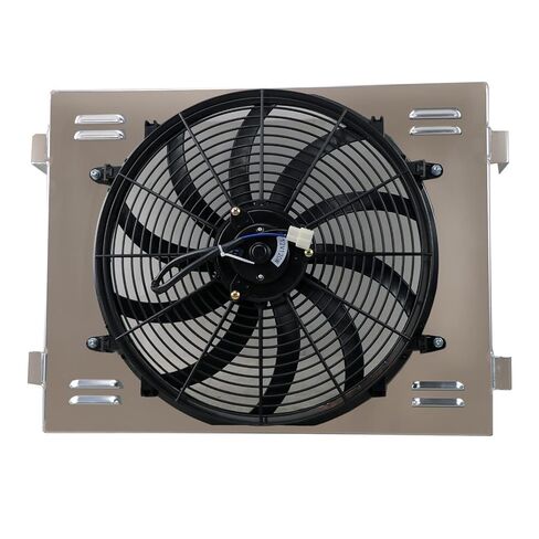 16" 120W Aluminum Shroud Fan Kit High Performance Radiator Thermostat Relay Compatible with 1955-1957 Chevrolet Bel-Air Nomad V8 in Kuwait