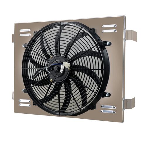 16" 120W Aluminum Shroud Fan Kit High Performance Radiator Thermostat Relay Compatible with 1955-1957 Chevrolet Bel-Air Nomad V8 in Kuwait