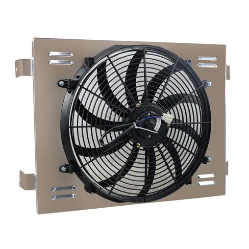 16" 120W Aluminum Shroud Fan Kit High Performance Radiator Thermostat Relay Compatible with 1955-1957 Chevrolet Bel-Air Nomad V8 in Kuwait