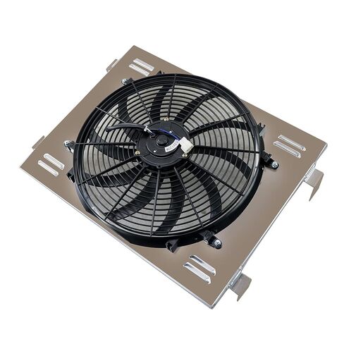 16" 120W Aluminum Shroud Fan Kit High Performance Radiator Thermostat Relay Compatible with 1955-1957 Chevrolet Bel-Air Nomad V8 in Kuwait