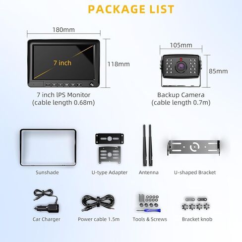 RV Wireless Backup Camera Plug and Play: Pre-Wired for Furrion System Recording Back Rear View Camera Easy Setup for Truck Trailer Motorhome Night Vision HD 1080P 7'' Monitor Split Screen Xroose CW7 in Saudi Arabia