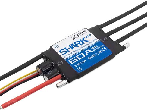 ZTW Shark G2 80A ESC 2-6S Built-in Swithcing BEC 5V/6V 8A Water-Cooling Bidirectional Waterproof Brushless Speed Controller for RC Boat Marine in Saudi Arabia