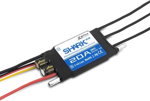 ZTW Shark G2 80A ESC 2-6S Built-in Swithcing BEC 5V/6V 8A Water-Cooling Bidirectional Waterproof Brushless Speed Controller for RC Boat Marine in Saudi Arabia