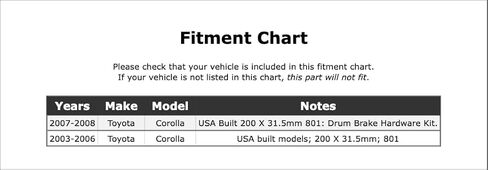 طقم إصلاح الفرامل ذاتي الضبط للفرامل الخلفية اليمنى/جانب الركاب متوافق مع Toyota Corolla 2008 2007 2006 2005 2004 2003 P-3618309 in Kuwait