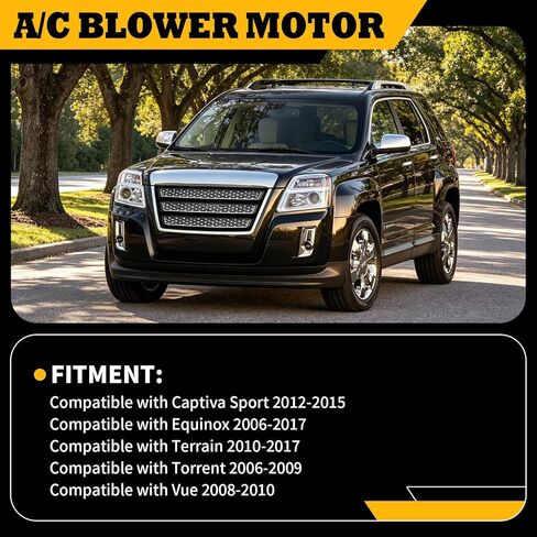 مجموعة محرك منفاخ سخان HVAC متوافقة مع Captiva Sport 2012-2015 Equinox 2006-2017 Terrain 2010-2017 Torrent 2006-2009 Vue 2008-2010 يستبدل 700211 15781505 22896430 PM9324 in Kuwait