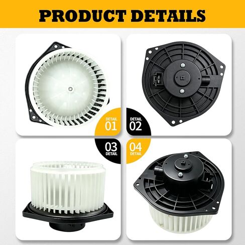700004 Front HVAC Heater Blower Motor 2pin Compatible with Accord 2003-2007 TL 2004-2008 Replaces HO3126107 PM9176 75759 79310-SEP-A02 79305-SDP-A01 79310-SDN-A01 in Kuwait