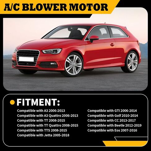 محرك منفاخ HVAC الأمامي متوافق مع A3 Quattro TT Quattro TTS Jetta GTI Golf CC Beetle Eos يستبدل 700241 1K1820015 1K1820015A 1K1820015C 1K1820015G in Kuwait