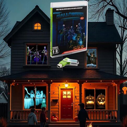 AtmosFX® Halloween Hollusion Digital Decoration on USB Includes 8 Atmosfx Video Effects for Hallloween in Saudi Arabia
