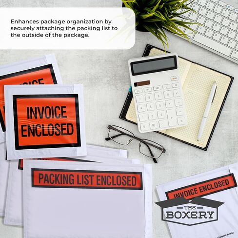 The Boxery 10 3/4 x 6 3/4" Clear Adhesive Backloading Clear/Unprinted Envelopes with Perforation, Label Envelopes/Pouches/Shipping Label Sleeves (500 Pack) in Saudi Arabia
