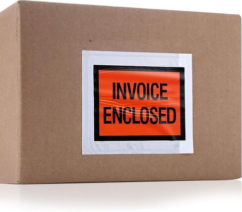 The Boxery 10 3/4 x 6 3/4" Clear Adhesive Backloading Clear/Unprinted Envelopes with Perforation, Label Envelopes/Pouches/Shipping Label Sleeves (500 Pack) in Saudi Arabia
