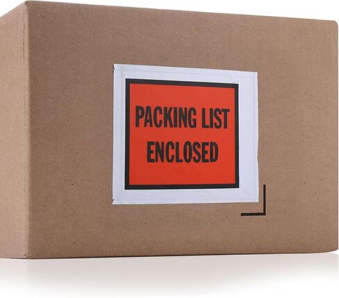 The Boxery 10 3/4 x 6 3/4" Clear Adhesive Backloading Clear/Unprinted Envelopes with Perforation, Label Envelopes/Pouches/Shipping Label Sleeves (500 Pack) in Saudi Arabia