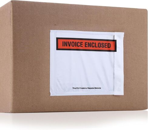 The Boxery 10 3/4 x 6 3/4" Clear Adhesive Backloading Clear/Unprinted Envelopes with Perforation, Label Envelopes/Pouches/Shipping Label Sleeves (500 Pack) in Saudi Arabia