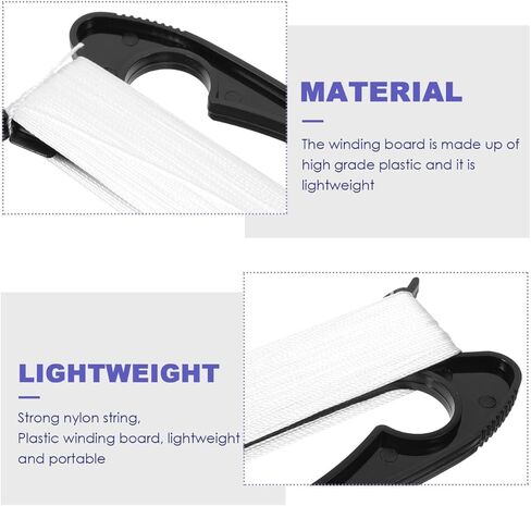 Healifty Flying with Winding Board 328Ft Lightweight Outdoor Sports Tool Compact 5.90X2.63X0.78In Durable Plastic String Holder for Kite Flying in Kuwait