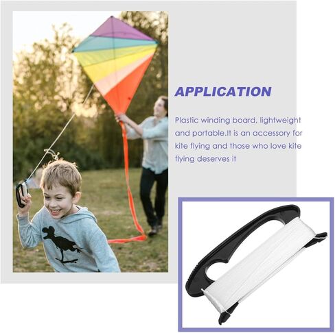 Healifty Flying with Winding Board 328Ft Lightweight Outdoor Sports Tool Compact 5.90X2.63X0.78In Durable Plastic String Holder for Kite Flying in Kuwait