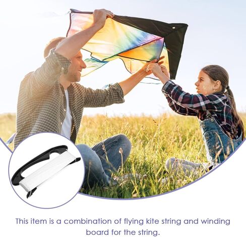 Healifty Flying with Winding Board 328Ft Lightweight Outdoor Sports Tool Compact 5.90X2.63X0.78In Durable Plastic String Holder for Kite Flying in Kuwait