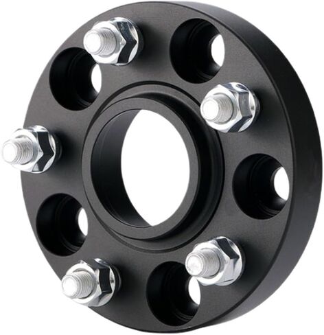 قطعة واحدة من محول فاصل العجلات PCD:5x120 CB 72.6 M14X1.5 متوافق مع BMW E60 E90 Land Rover Mini من سبائك الألومنيوم المزورة (أسود رياضي 25 مم) in Kuwait
