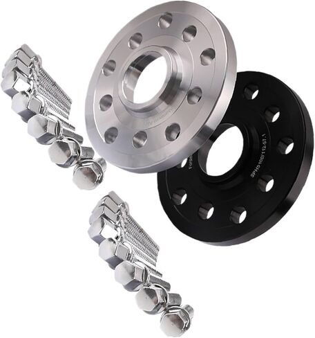 2PCS 30mm Black Hub Centric Wheel Spacers Compatible For VW Golf Rabbit CC 5x100/5x112 57.1 With 10pcs 14X1.5 Widen Wheel Bolts in Kuwait