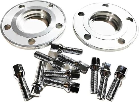 2 قطعة 10 مم/12 مم 6061-T6 محور مركزي متوافق مع BMW F-Body M1 M3 M6 E36 E38 E60 5x120 C.B 72.6 مجموعة فاصل العجلات 14x1.25 مسامير متضمنة (10 مم فضي أو أسود) in Kuwait